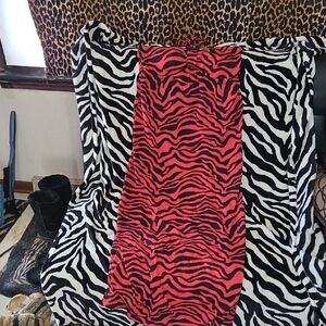 Red and Black Zebra Print Dress